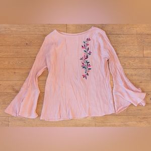 St John’s Bay Bell Sleeve Embroidered Blouse